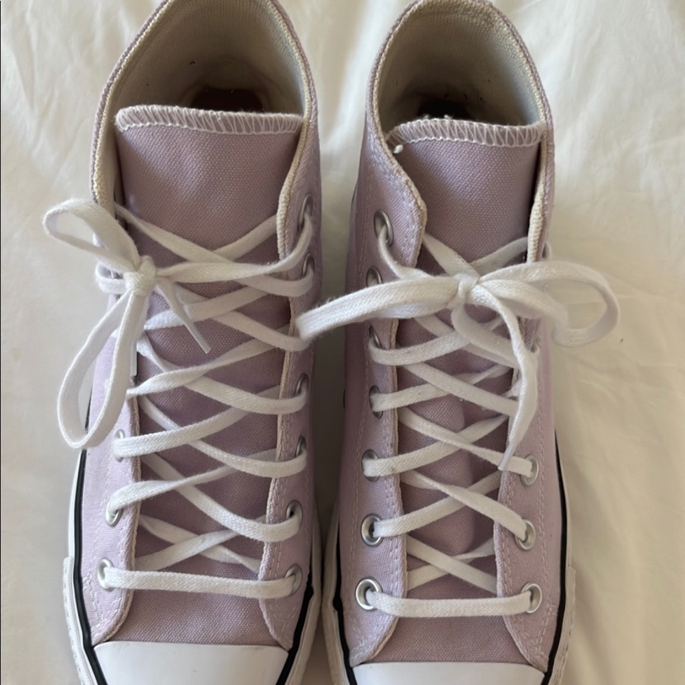 Lavender high top converse